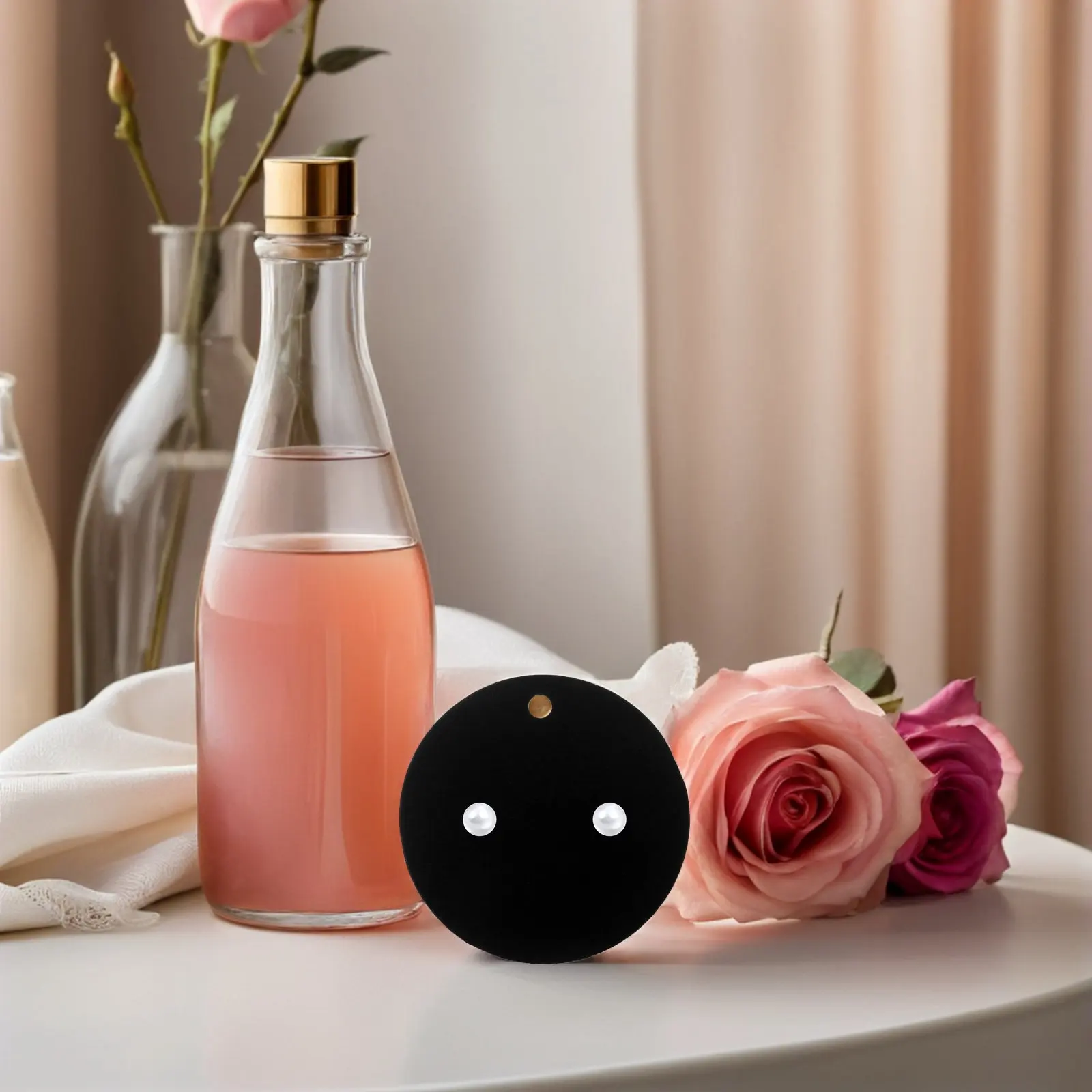 100Pcs Black Round Jewelry Packaging Cards 5Cm Earring Display Holders for Selling Retail Packaging Supplies Small Business