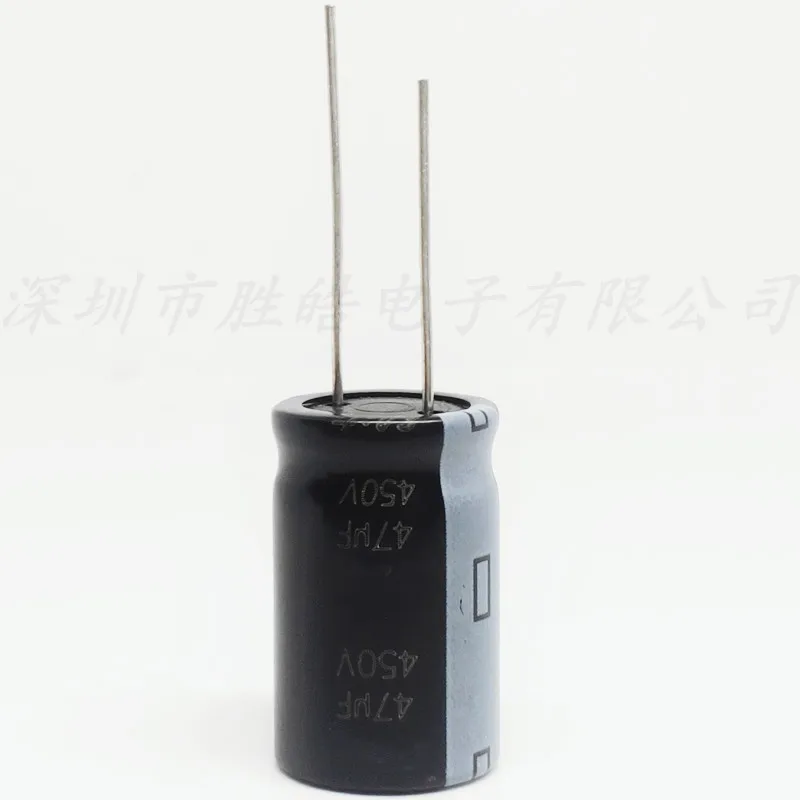 （5PCS)  450V47UF  Volume：16x25mm   Aluminum Electrolyte Capacitor  450V47 UF  Straight Plug