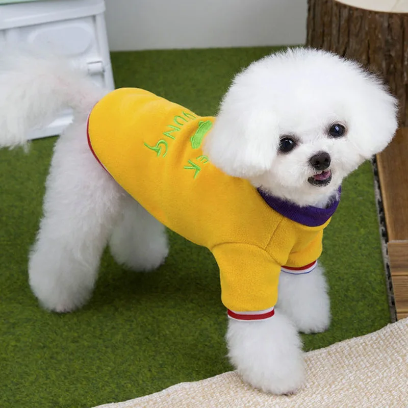 

Fleece Dog Clothes Winter Long Sleeve Turtleneck Hoodies For Small Dogs Chihuahua Pet Clothing Sweatshirt Sweater Puppy Outfits