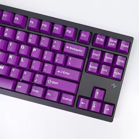 KBDiy PBT Purple Jade Keycap Double Shot Cherry Profile for Mechanical Gaming Keyboard Custom 174 Keys Caps for GMK67 GK61 Hi98