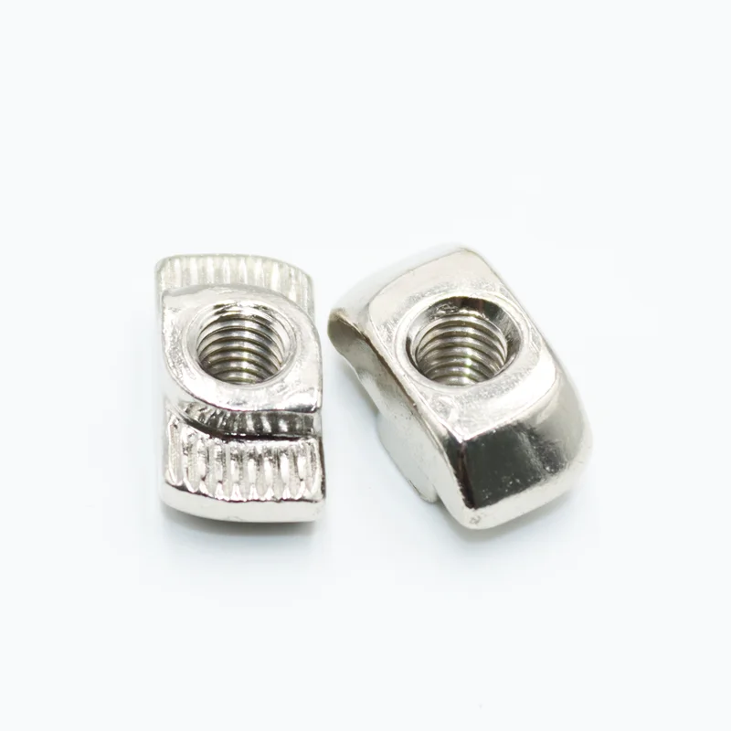 50pcs/Lot  M3 M4 M5 for 20 30 40 45 Slot T-nut Sliding T Nuts Hammer Drop In Nut Fasten Connector EU Aluminum Extrusion Profile