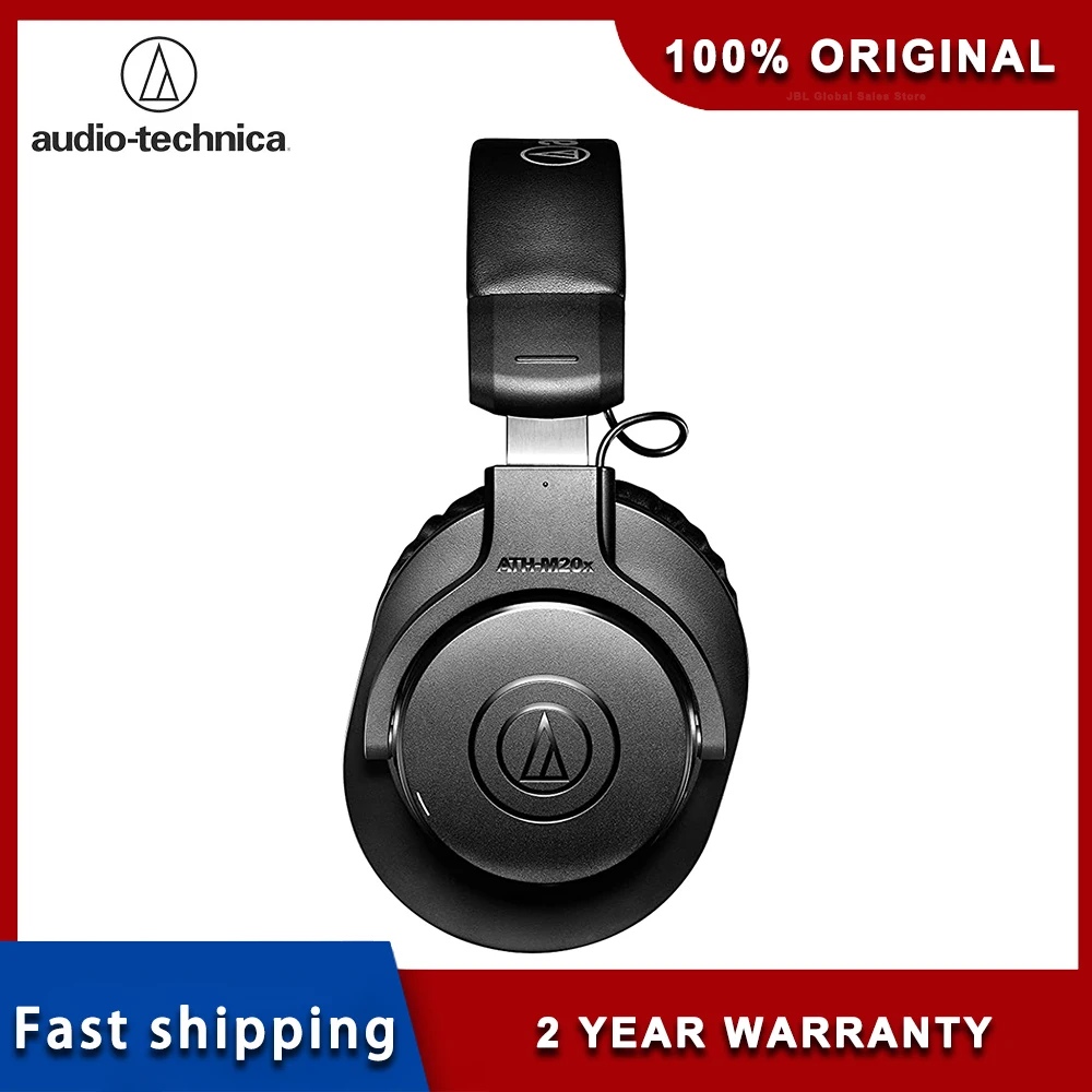 Audio-Technica ATH-M20xBT Wireless Over-Ear Headphones Black Adjustable