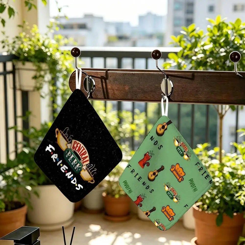 Classic F-Friends Series TV  Anime Polyester Hanging Kitchen Hand Towel Durable Wear Resistant  Versatile Use Throughout Home