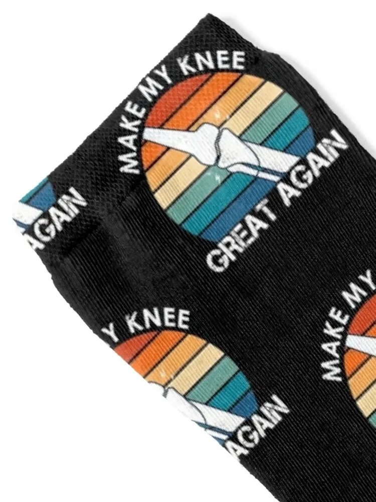 Make my Knee great again Funny Knee Replacement Surgery Saying Socks japanese fashion Rugby hiking Men Socks Women's