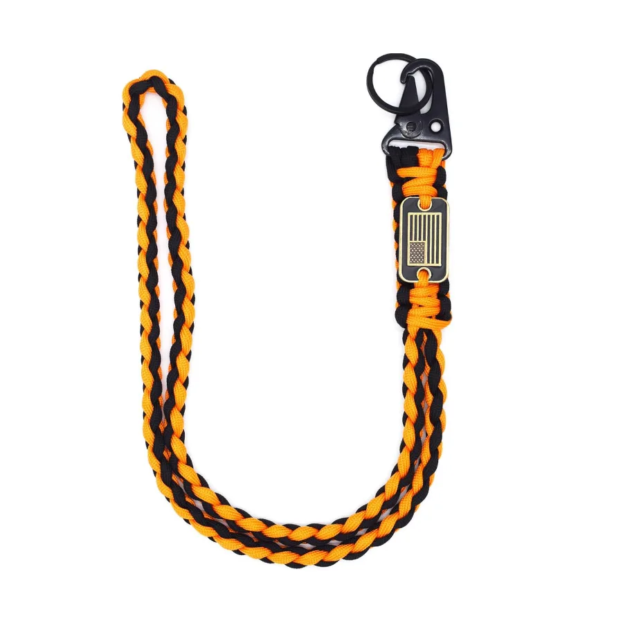 حبل هاتف منسوج جديد متعدد الوظائف عالي التحمل، حزام رقبة باراكورد مع وسادة بطاقة وإبزيم مخلب النسر المضاد للخسارة #5