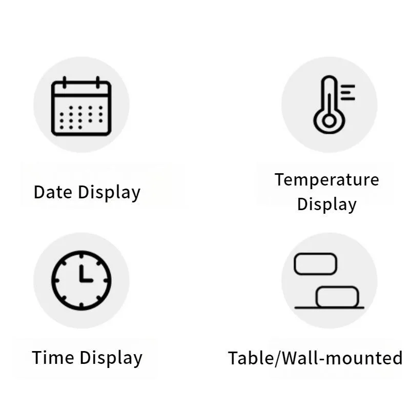 Horloge murale numérique à batterie 62LCD, heure, température, date, table de bureau avec câble USB, 12, 24H, horloge LCD pour salon