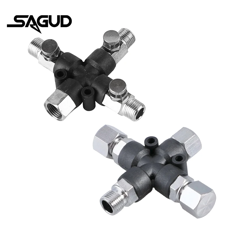 SAGUD 3 Way Airbrush Adapter SD-403/404 Hose Splitter Manifold Multipurpose Connector Tool to Attach Air Compressor Accessories