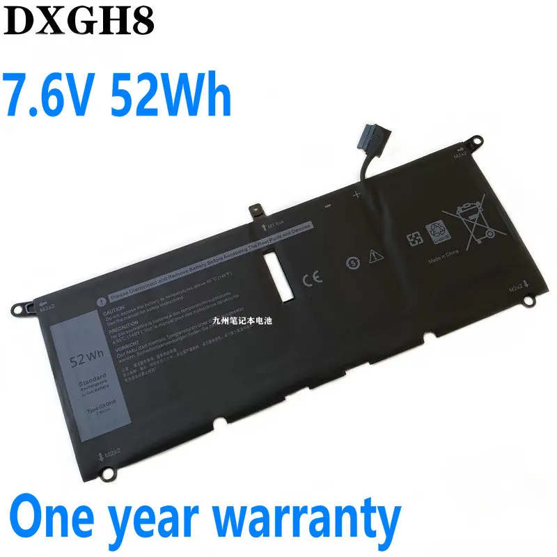 

7.6V 52Wh New DXGH8 Laptop Battery For Dell XPS 9370 9380 Inspiron 13 5390 5391 7390 7391 2-in-1 7490 P82G H754V G8VCF