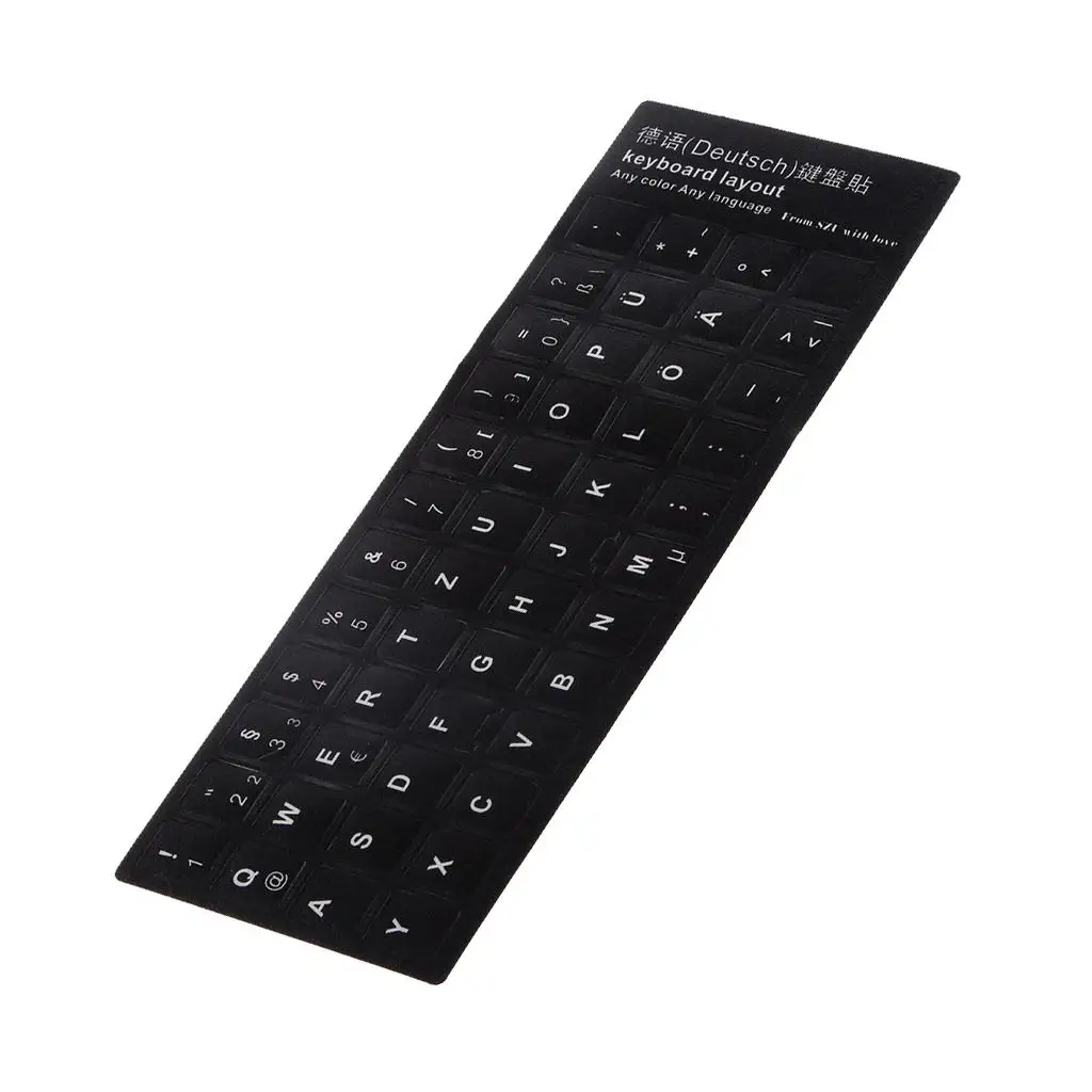 PVC Material Keyboard Stickers Removable Black Letter Keyboard Skin Protector for Desktop Laptop Computers