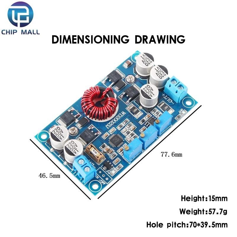 LTC3780 Automatic Lift Module Constant Voltage Constant Current Adjustable Solar Charging DC12V Super Heat Dissipation New Spot