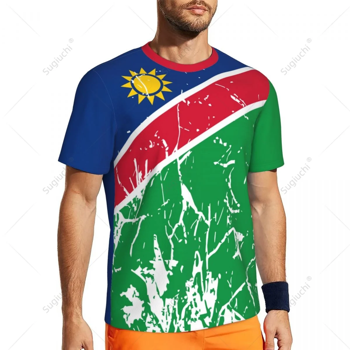 Camiseta deportiva con estampado 3D de grano de la bandera de Argentina para hombre, diseño exclusivo, para correr, bicicleta, fútbol, tenis, Fitness, Camiseta corta para fanáticos de la malla