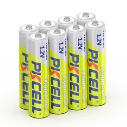 8PC PKCELL AAA Battery 1.2V NiMH AAA Rechargeable Batteries 1000mah aaa battery And 2PC AAA/AA Battery Holder forClock Toys