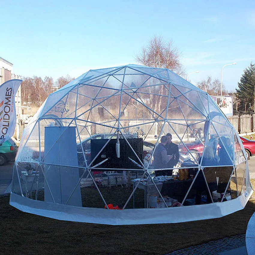 

3-4 Person Living Waterproof PVC 6m Dome Tent Glamping Geodesic Dome House Tent Camping Outdoor Tent For Sale