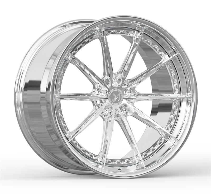 With cover  For Lamborghini 5x112 20/21 inch 3 piece ningbo Chrome full polish concave forged wheels