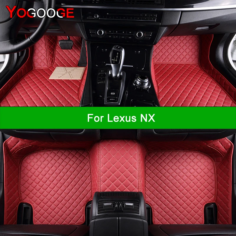 YOGOOGE Custom Car Floor Mats For Lexus NX NX200t NX250 NX300 NX300h NX350 NX350h NX450h Auto Carpets Foot Coche Accessorie