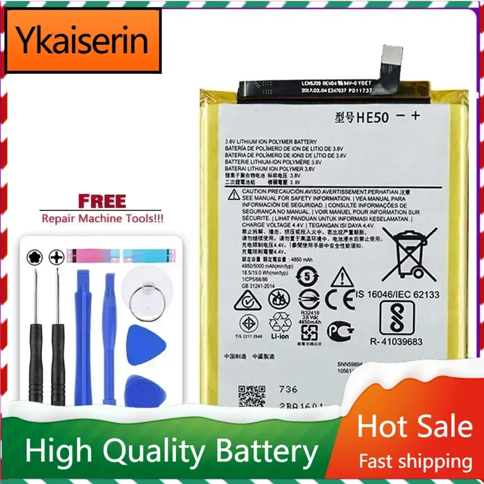 HE50 5000mAh Battery for Motorola Moto E4 PLUS/ E5 PLUS XT1770 XT1771 XT1775 XT1774 XT1776 Mobile Batteries Replacement Warranty