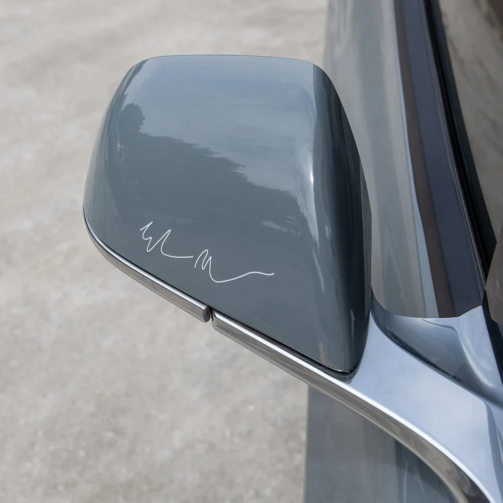 Elon Musk Signature Sticker for Tesla Model 3 Y S X Musk Logo Creative Stickers Emblems Rearview Decals Decoration Accessories