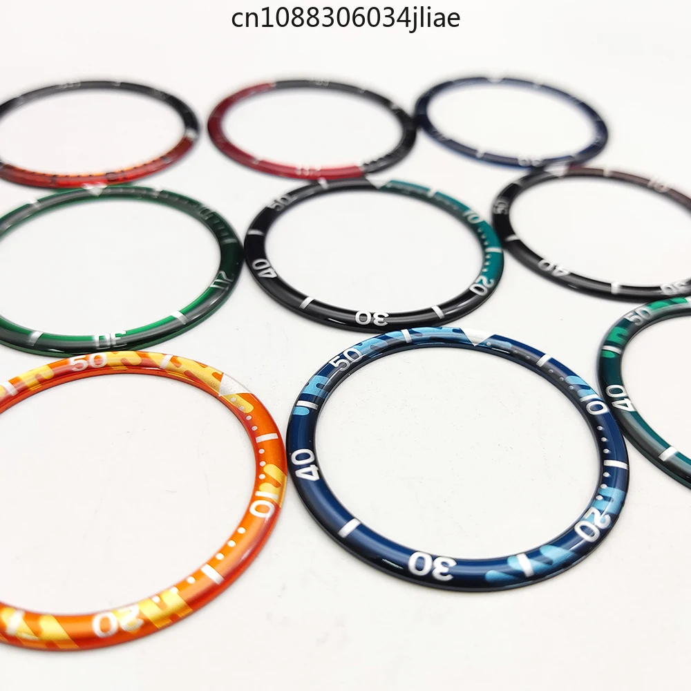 39MM watch bezel, suitable for Seiko case outer ring, watch parts replacement, resin ring.