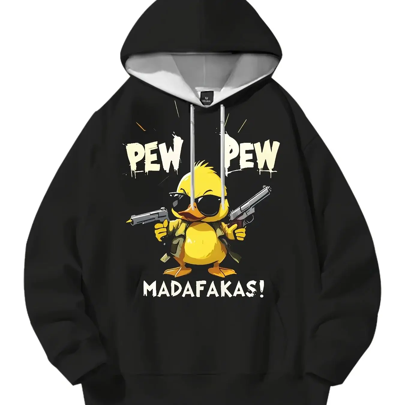 Der neue Herren-Hoodie für den Herbst 2023 verfügt über einen lässigen und modischen 3D-Entenprint auf der Straße, die cool und weich ist