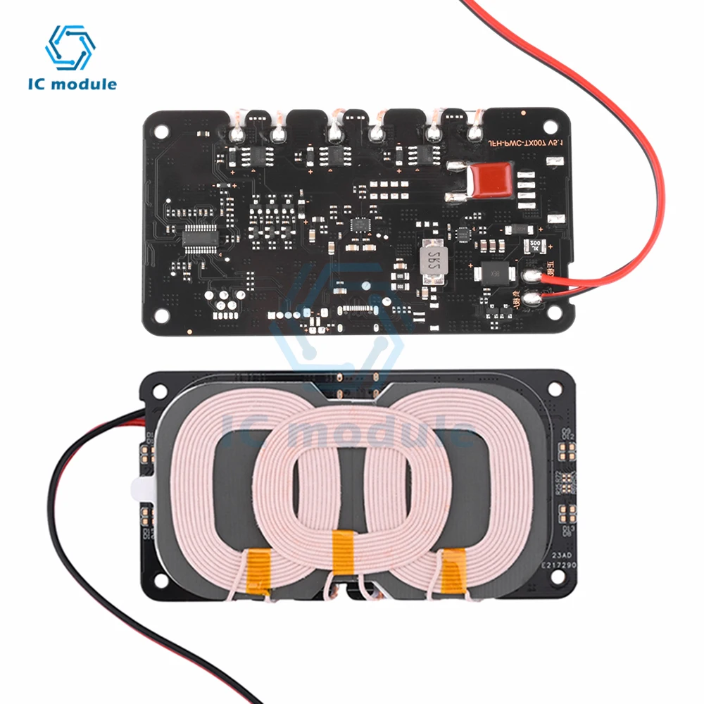 Car 3-coil 20W High-power Wireless Charger Module with Type-C Wireless Fast Charger Charging Transmitter Module Circuit Board