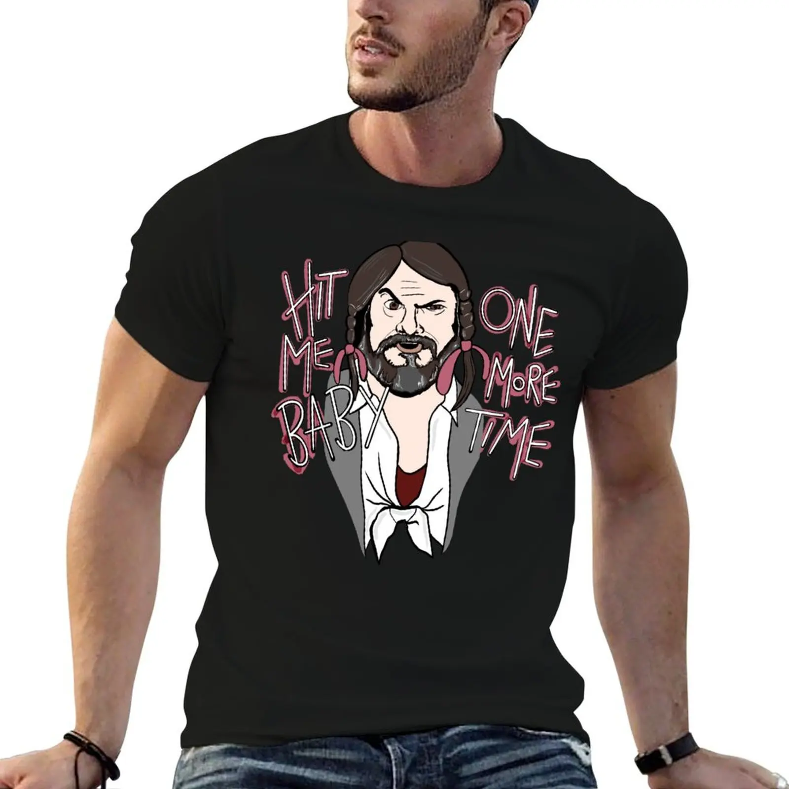 Jack Black Baby One More Time Music Mashup T-Shirt Sweat Resistant Workout Tee Shirt