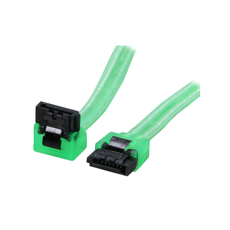 Cavo SATA 6 Gb/s effetto bagliore UV, da 90 gradi a 180 gradi cavo dati SATA III 6 Gb/s con fermo, rosso UV, blu UV, verde UV