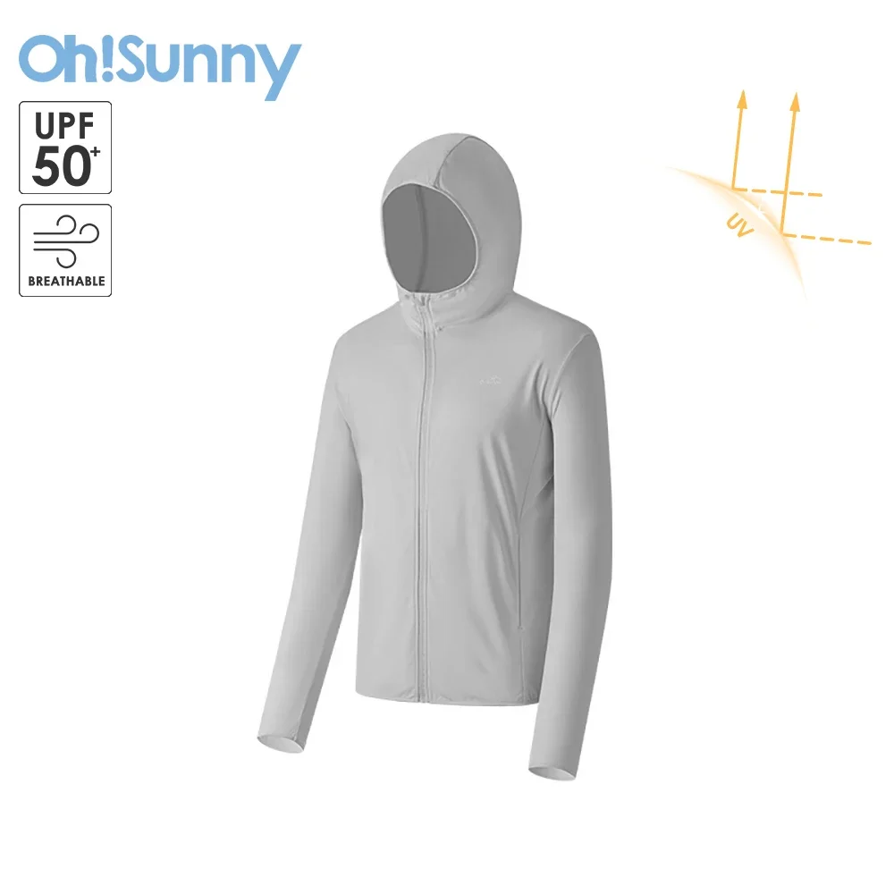 OhSunny Men Sun Protection Clothing Unisex Anti-UV UPF1000+ Jackets Breathable Long Sleeve Coats for Outdoors Cycling Fishing