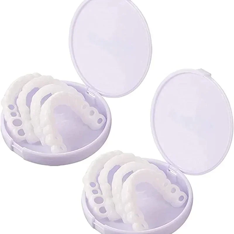 Ensemble complet de prothèses dentaires en silicone naturel, blanchiment des dents, placage en polaire instantané, outil de beauté, ajustement parfait, encliquetable