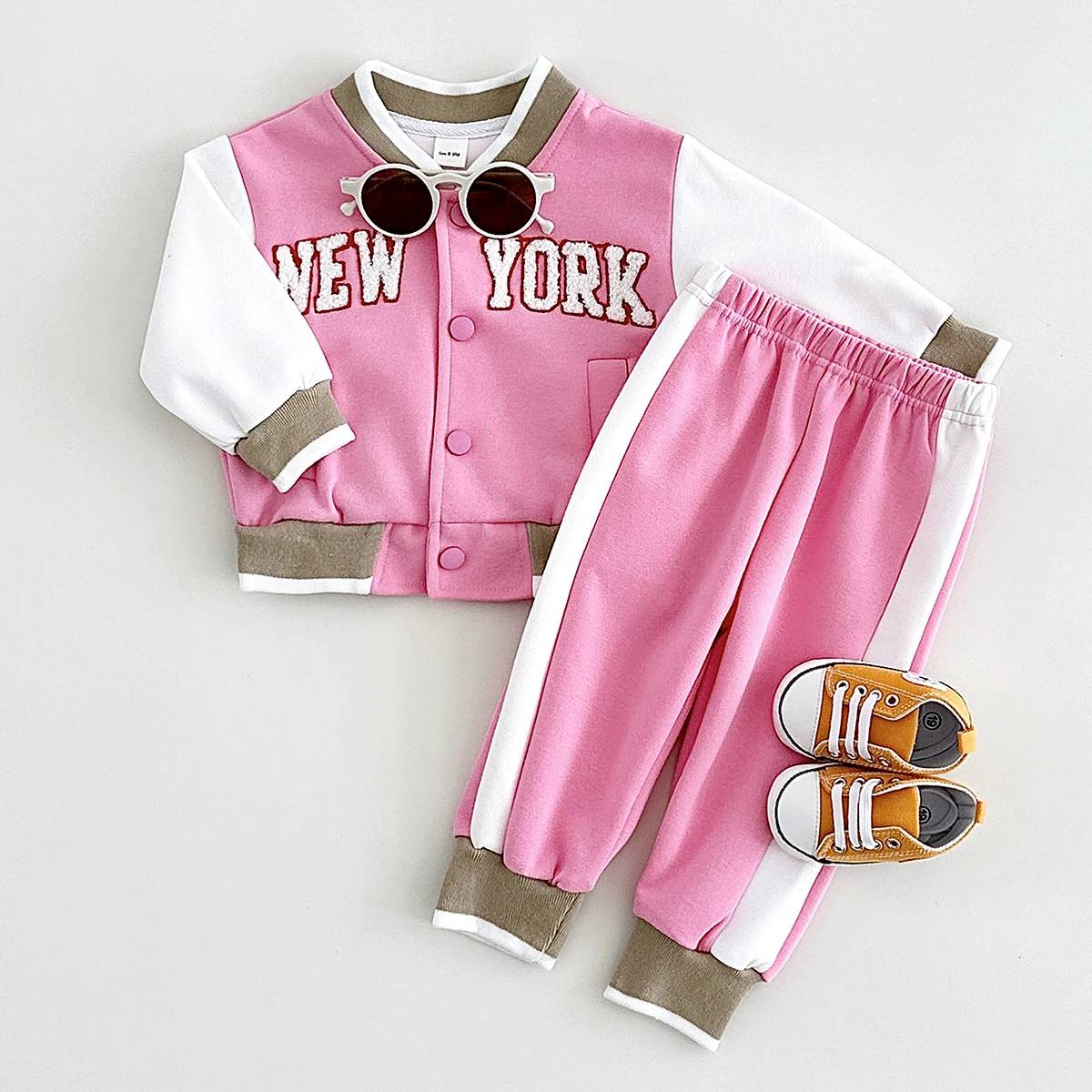 Fall Winter Thick Outerwear Newborns Baby Sets Infant Boys Girls Clothes Long Sleeved Sports Baseball Warm New York Jacket Coat