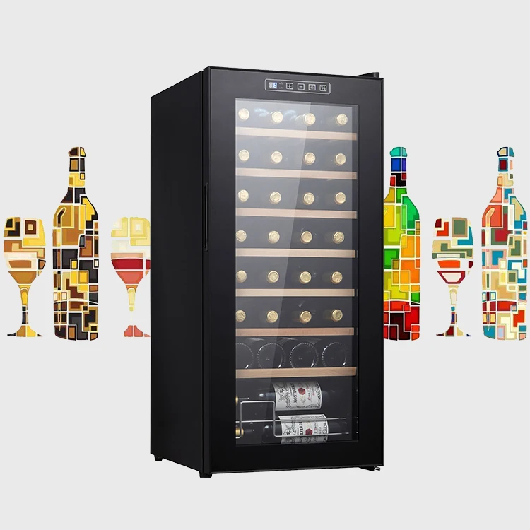 Oferta Especial: Enfriador de Vino con Temperatura Constante para el Hogar, Capacidad para 32 Botellas, Refrigerador para Bodega