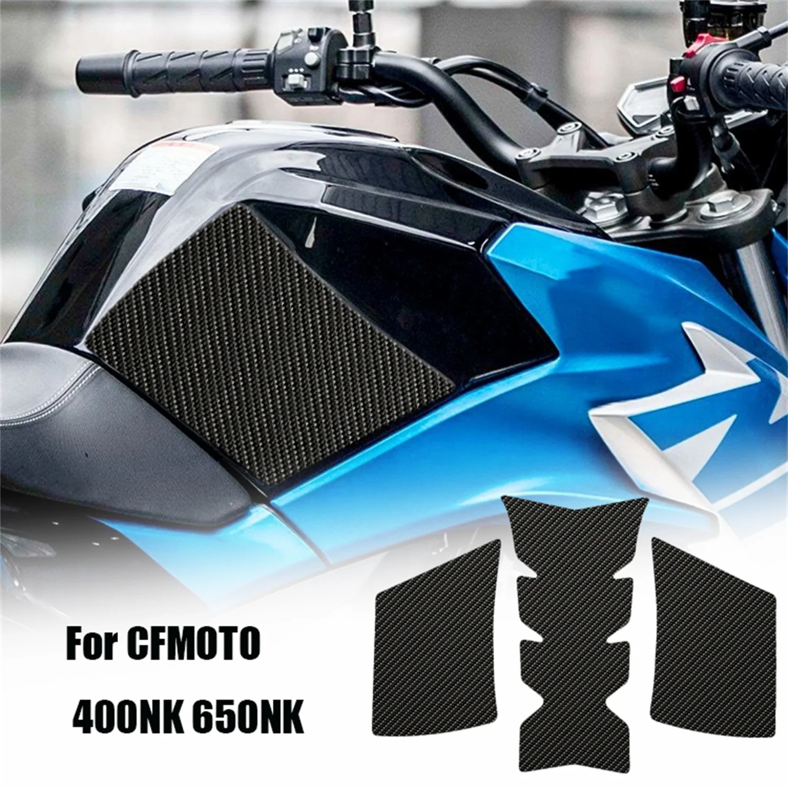 NK400 NK650 For CFMOTO 400NK 650NK Motorcycle Tank Pad Protector Decal Gas Knee Grip Tank Anti-slip Stickers 3D