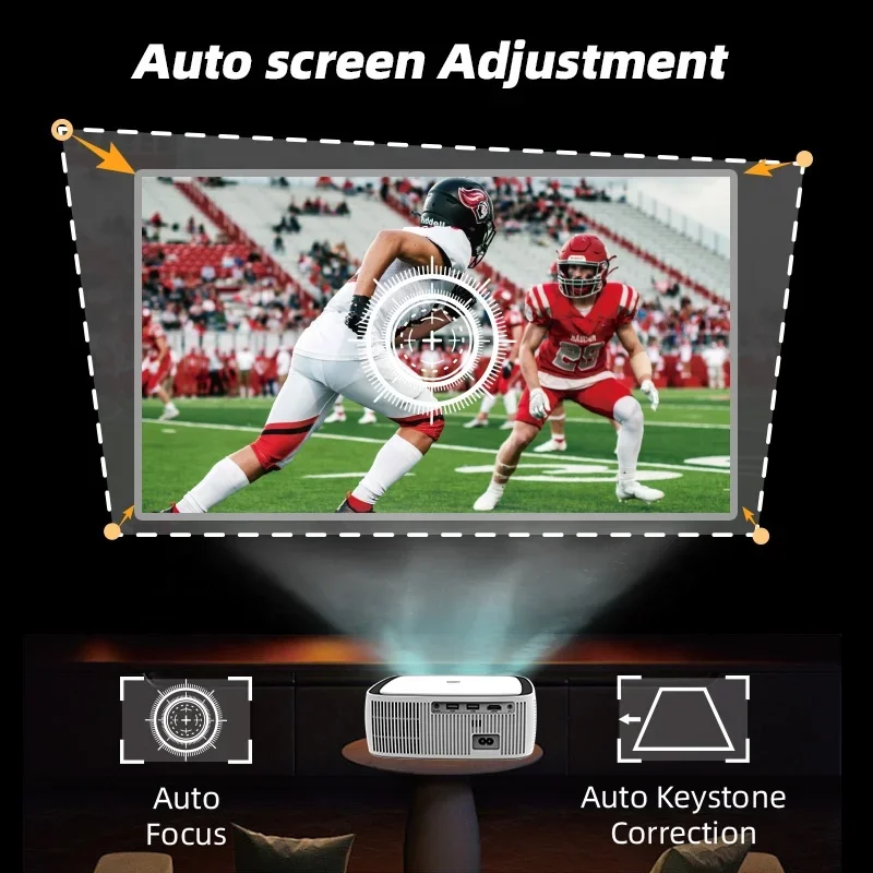 

New Release LCD Portable Outdoor Camping Beamer Smart Android 13 Wifi Office Projector HD Home Theater Movie Mini Projecteur 4k