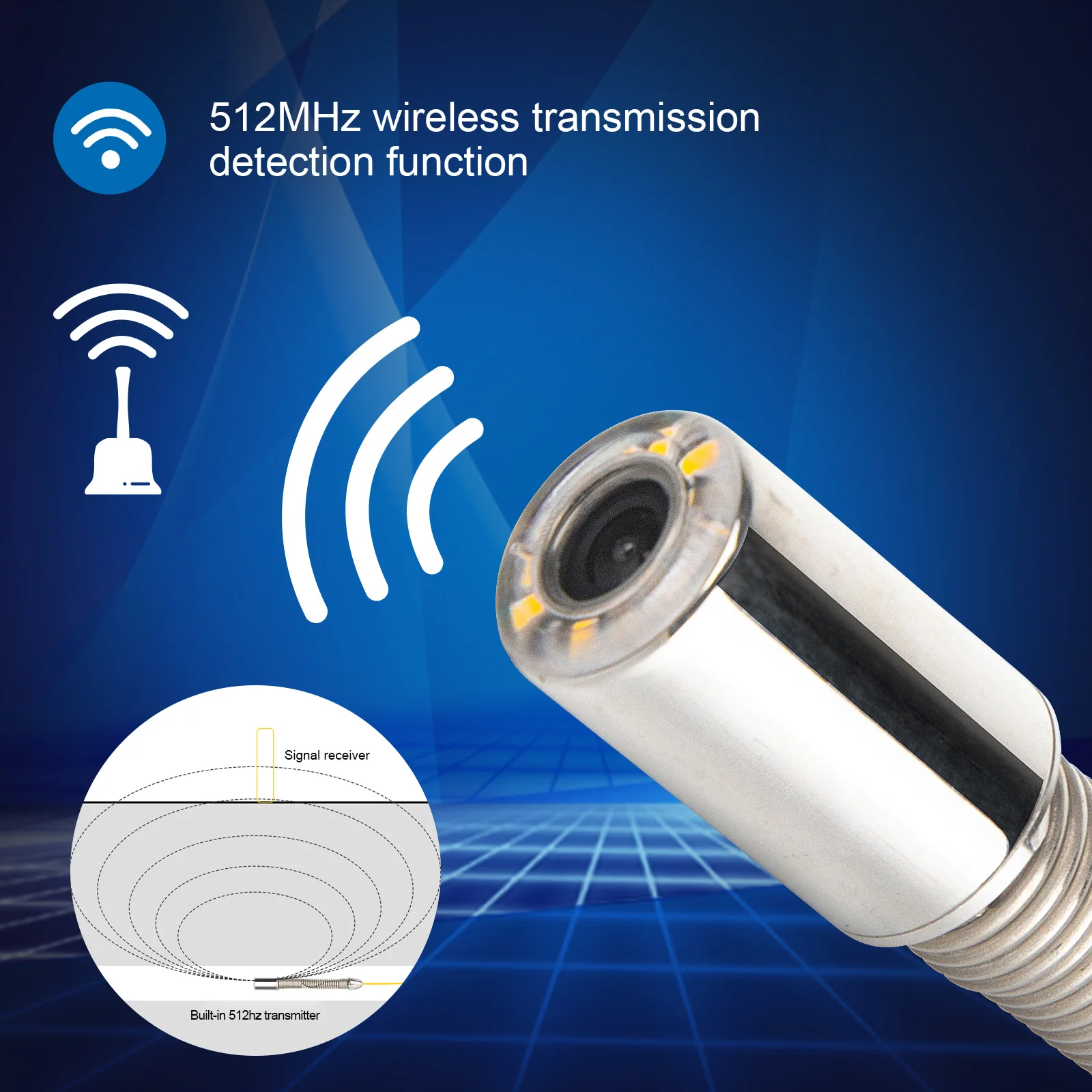 Imagem -03 - Syanspan-câmera de Inspeção de Tubos Endoscópio de Esgoto Industrial Transmissor e Sonda Receptor e Localizador Auto-nivelamento Polegada hd 1080p 512hz