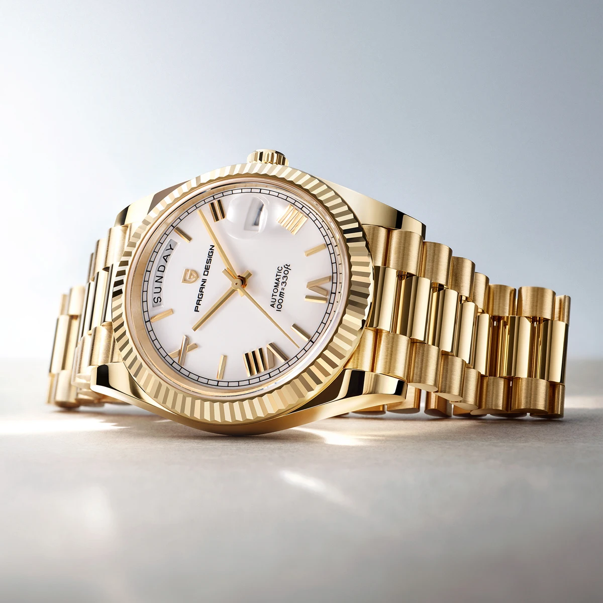 

New PAGANI DESIGN DD36 Rose Gold Brown mechanical automatic men watch Haiou ST16 sapphire luxury waterproof relogio masculino