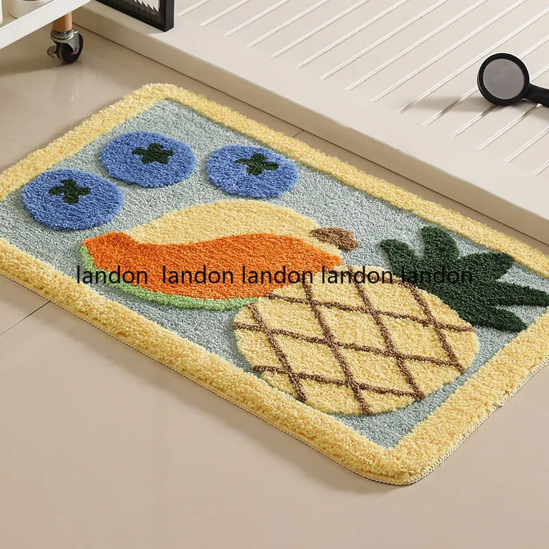 

Cute fruit-patterned carpet, absorbent floor mat for children's bedroom as a home decoration
