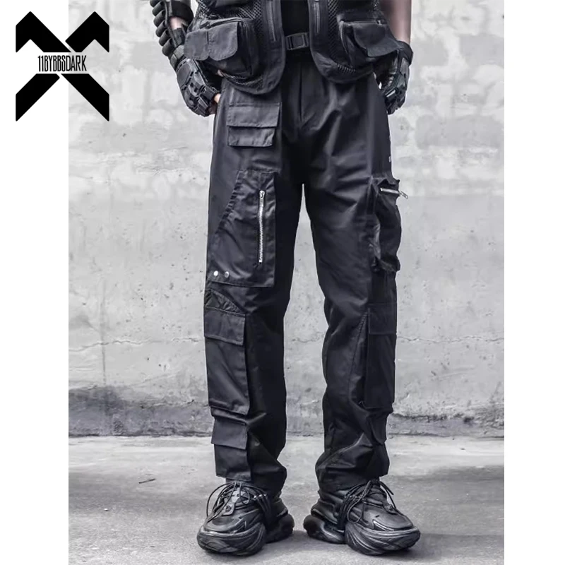 

2024 Summer Tactical Cargo Pants Men Multi Pocket Joggers Trousers Hip Hop Functional Elastic Waist Fahsion Streetwear Pant