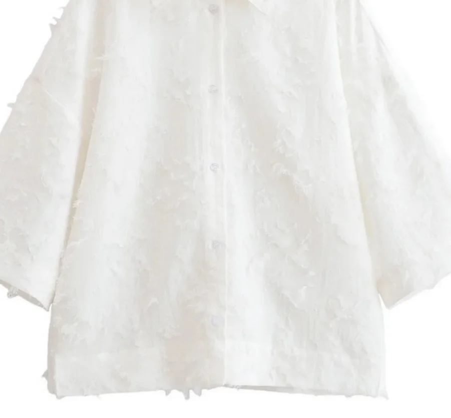 Chemise à manches Jacquard à simple boutonnage et jupe longue trapèze taille haute, ensemble deux pièces, nouvelle saison automne-hiver 2025