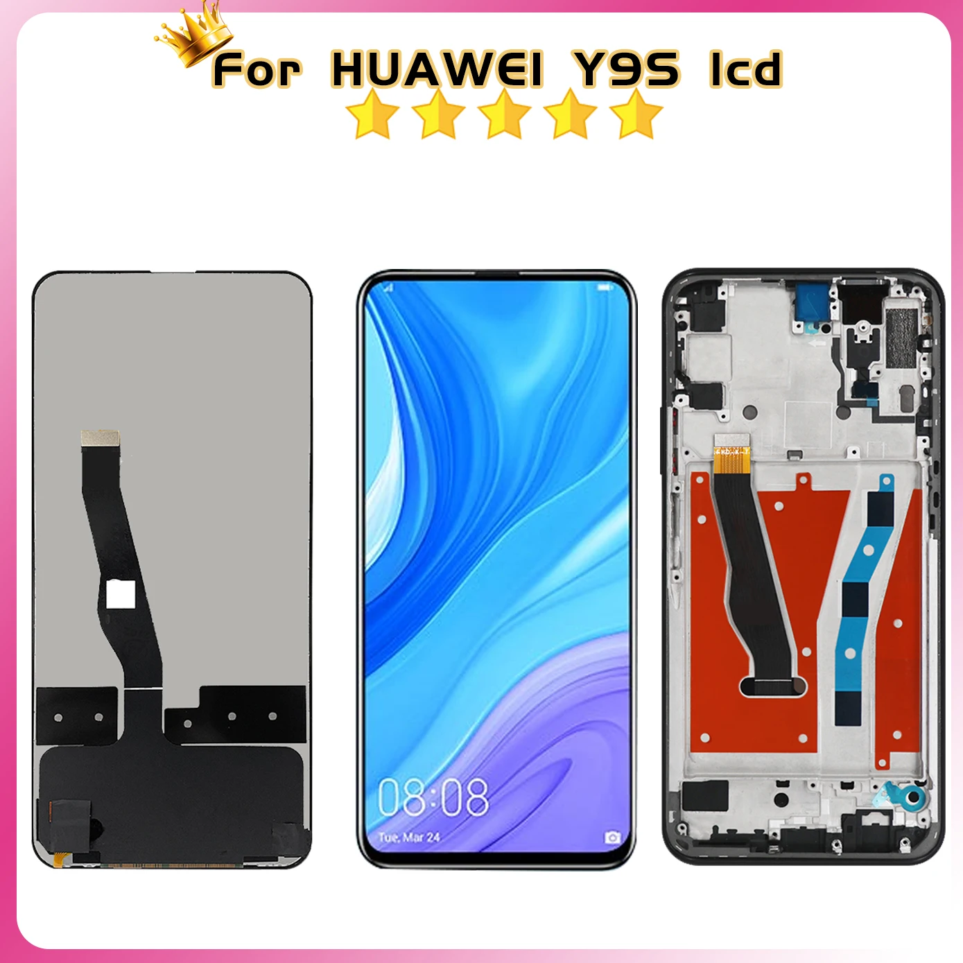 6.59\'\' Lcd For Huawei Y9s Lcd STK-L21 L22 LX3 Display Touch Screen For Huawei Y9s / P Smart Pro 2019 LCD Digitizer Assembly