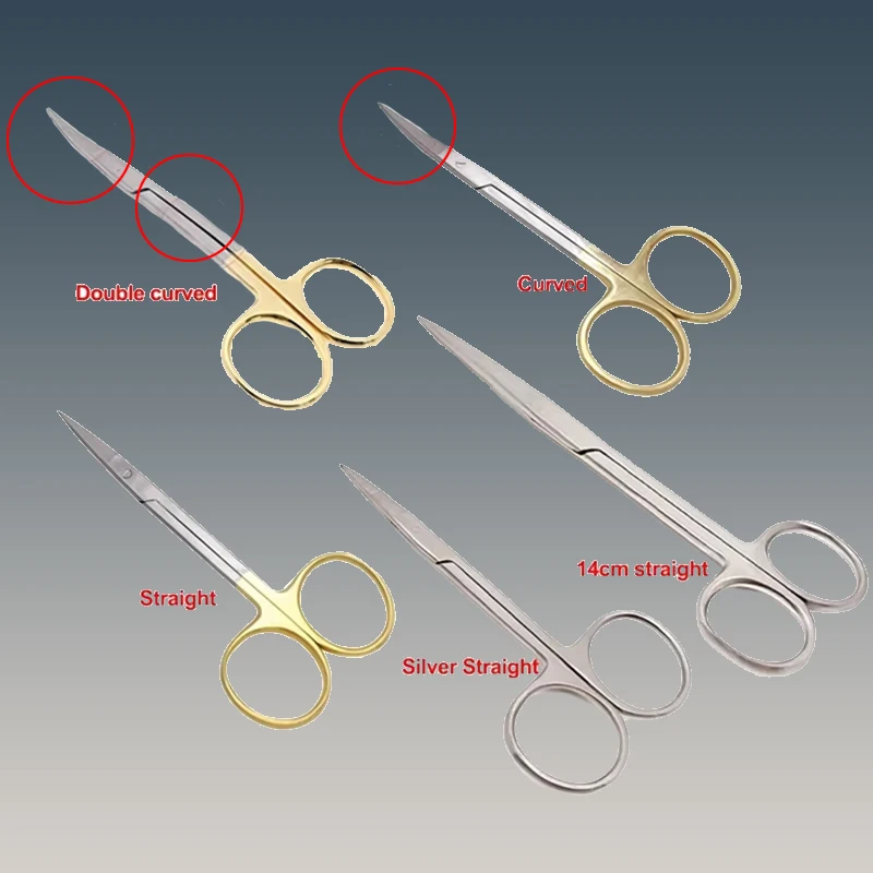 Dental Curved Scissors Gold Plated Surgical Grade for Medical Dissecting & Suture Removal