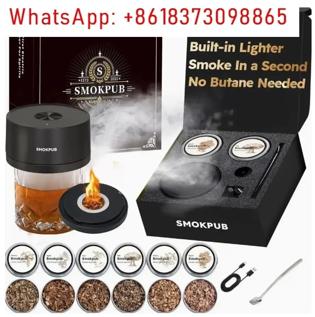 

Cross-border foreign trade Electric cocktail smoker SMOKPUB smoker set Whiskey cocktail flavorizer