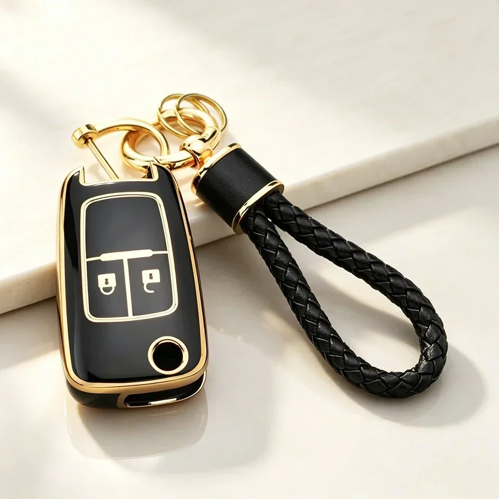 2 Buttons TPU Flip Remote Car Key Shell Fob for Chevrolet Cruze Epica Lova Camaro Impala Fit Astra J Corsa E Insignia Zafira