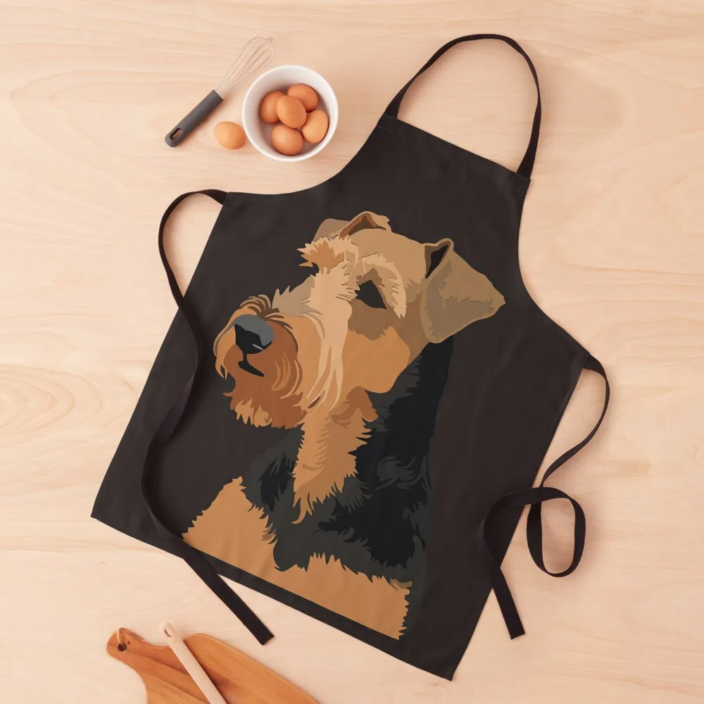 

Airedale Terrier Apron Professional Barber barber men man chef uniform kitchen gadgets Apron