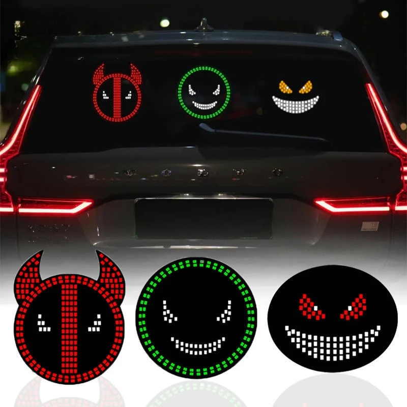 Car Warning Lights Truck Eye Lamp Devil's Eye LED Light Rear Window Light Atmosphere Light Car Decoration Accessories