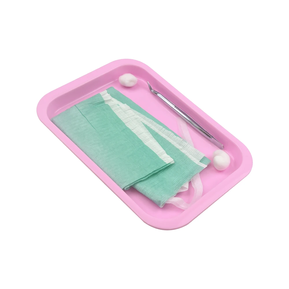 Dental Medical Tray Plastic Square Plate Autoclavable Divided Split Trays Surgical Instrument Placement Box Dentistry Lab Tools