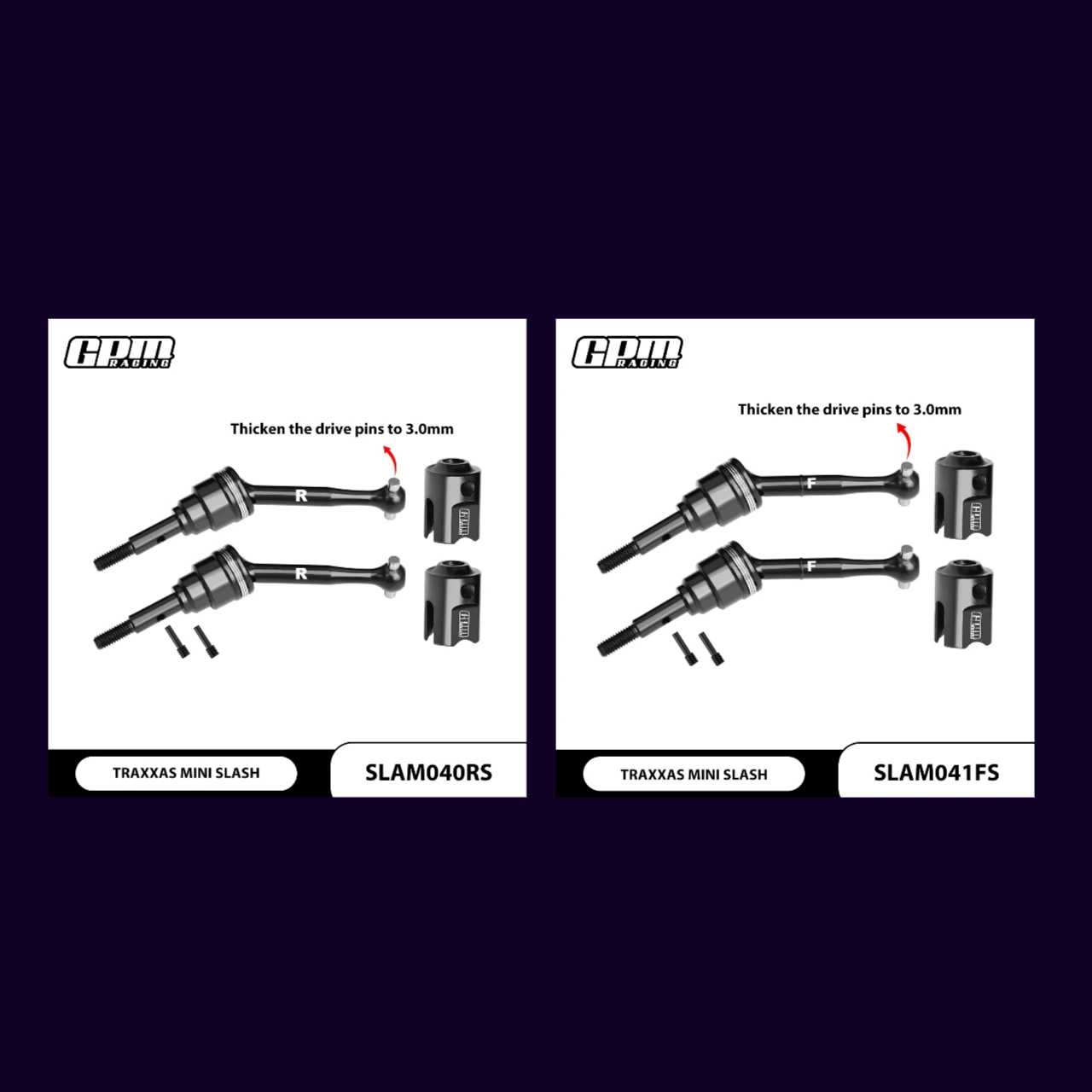 

Передние/задние карданные валы и приводные чашки из углеродистой стали GPM 4140, TRAXXAS Mini Slash, Mini Rally 10850