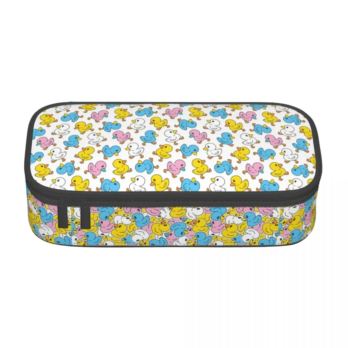 

Корейский красочный мультяшный резиновый пенал с уткой для мальчиков и девочек, большая коробка для ручек, сумка для канцелярских принадлежностей