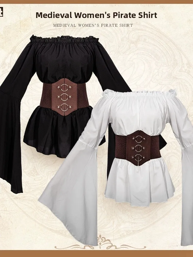 Costume da pirata medievale da donna lungo Sve irt rinascimentale Costume da spettacolo teatrale loween Abito cosplay Produttore cinese