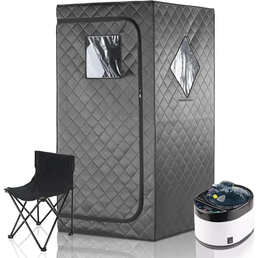 

Steam Sauna for Home Spa,Full Body Sauna Tent for Relaxation,1600W & 4L Steamer Generator Freight free