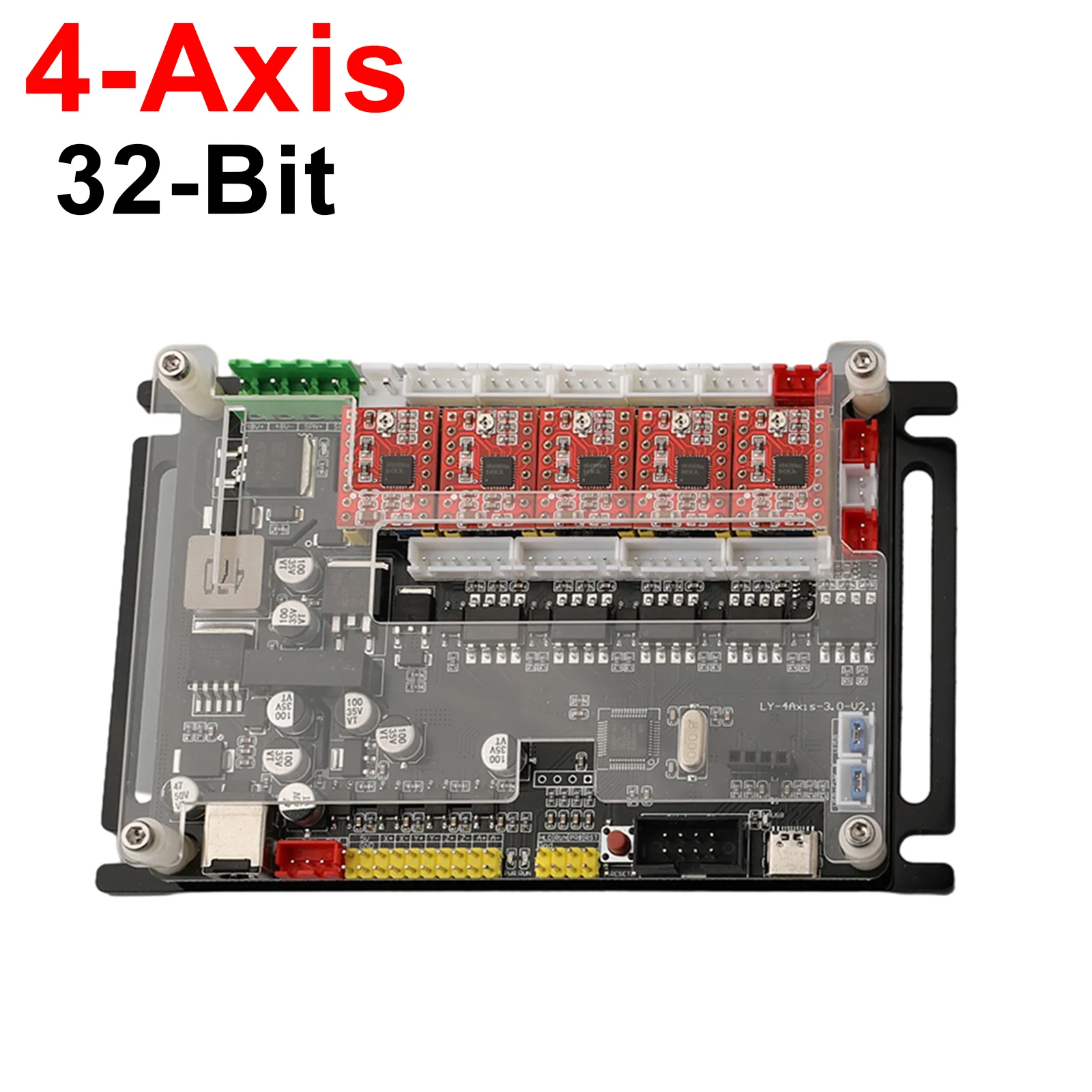 

4-axis 32-bit Control Board CNC Engraving Machine 300w 500w Spindle Controller For GRBL 4-Axis Stepper Motor Driver Controller