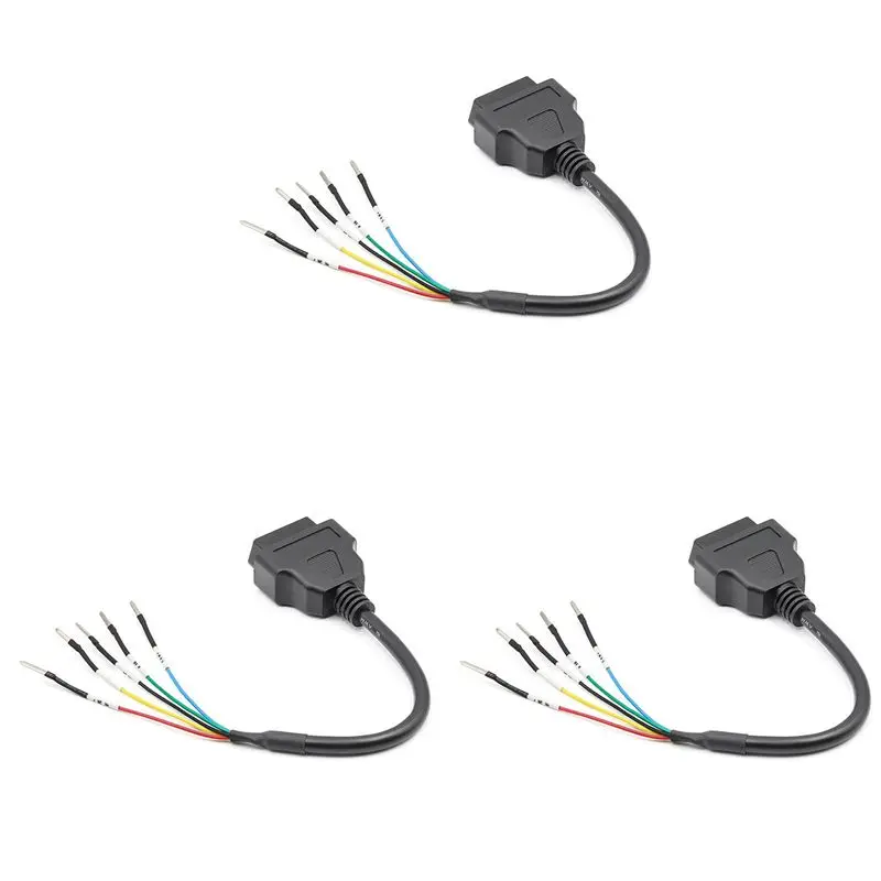 A04E-3X 16 Pin OBD OBD2 Female K Line CAN Line Jumper Tester Connector Car Diagnostic Extension Cable Cord Pigtail